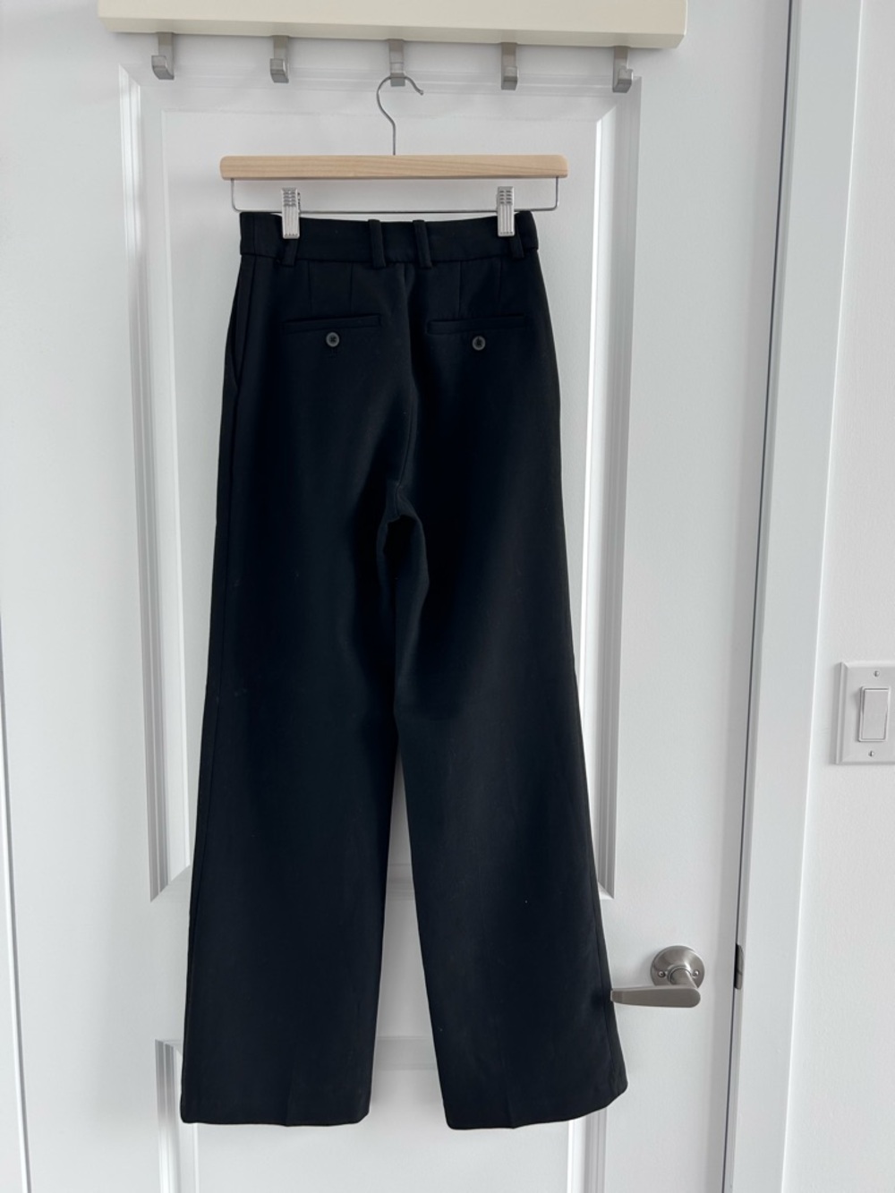 Babaton Black Wide-Leg Trousers
